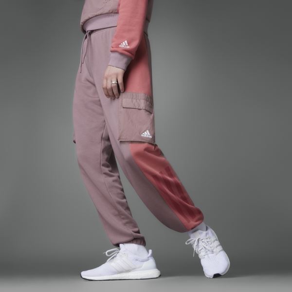 Purple Adidas Colorblock French Terry Pants