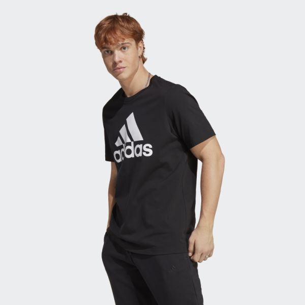 Essentials Single Jersey Big Logo T-Shirt Adidas Black