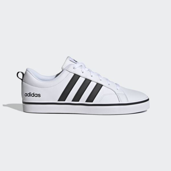 Adidas White VS Pace 2.0 3-Stripes Branding Synthetic Nubuck Shoes