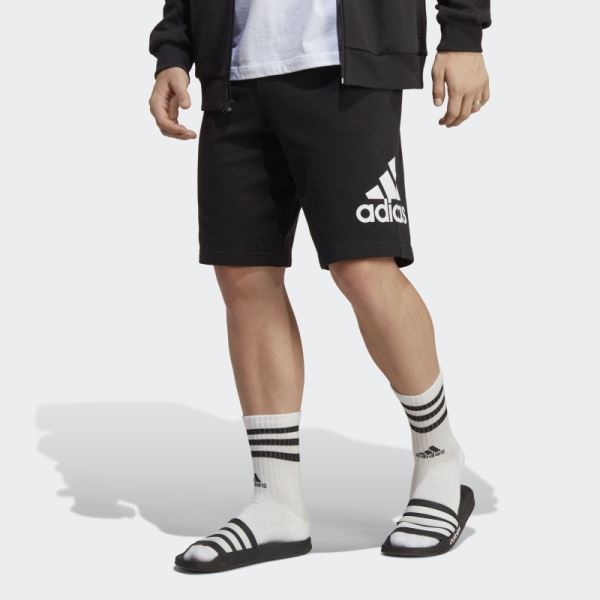 Essentials Big Logo French Terry Shorts Adidas Black