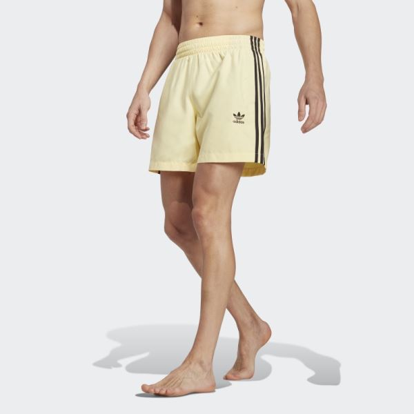 Adidas Yellow Originals Adicolor 3-Stripes Swim Shorts