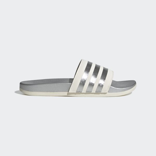 Adidas Adilette Comfort Slides Silver