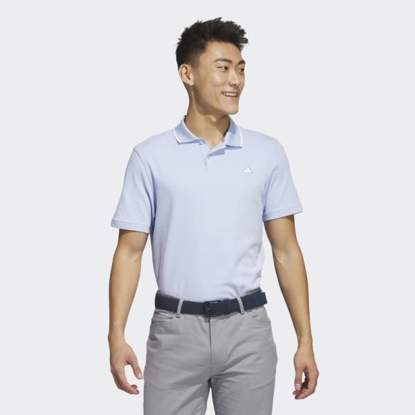 Adidas Blue Dawn Go-To Piqué Golf Polo Shirt