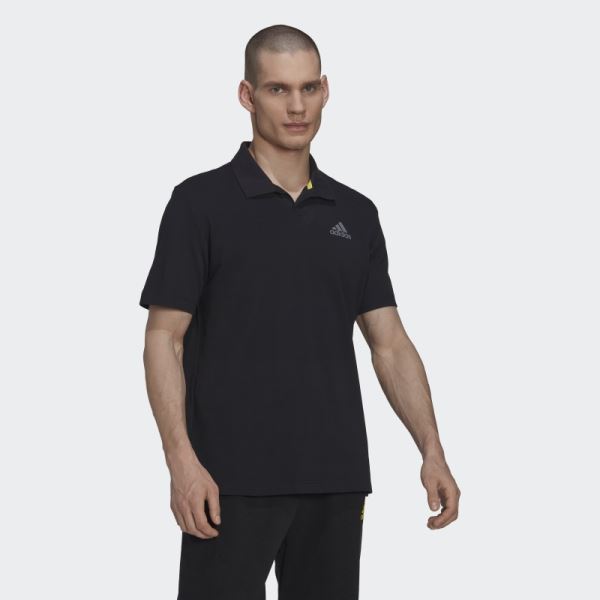 Clubhouse 3-Bar Tennis Polo Shirt Black Adidas