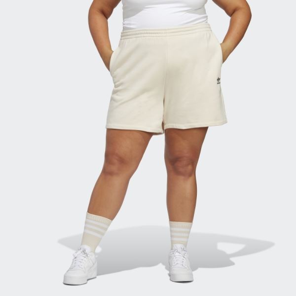 Adidas Adicolor Essentials French Terry Shorts (Plus Size) White