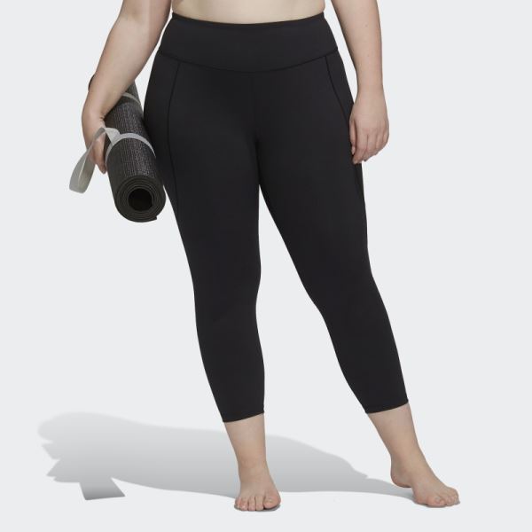 Black Adidas Yoga Studio 7/8 Leggings (Plus Size) Hot