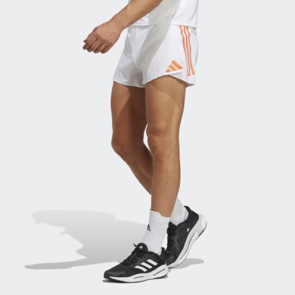 Adidas White Adizero Split Shorts