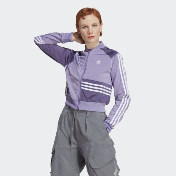 Crop Track Jacket Adidas Lilac