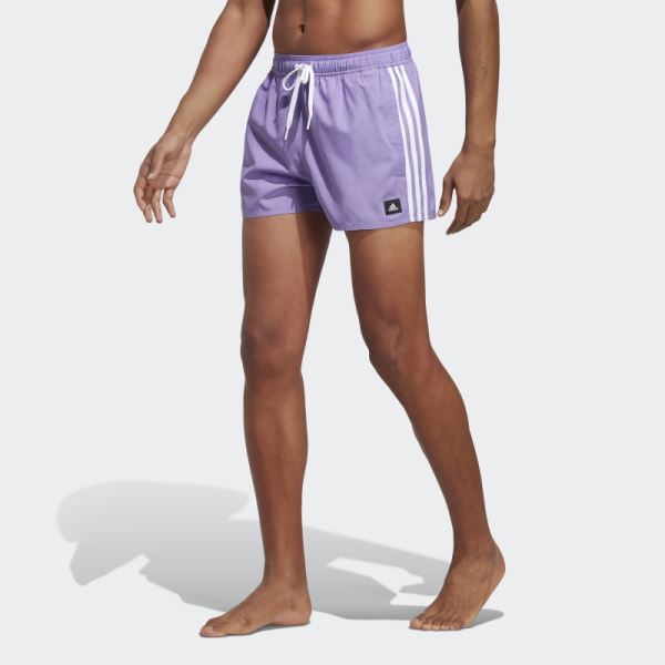 3-Stripes CLX Swim Shorts Violet Adidas