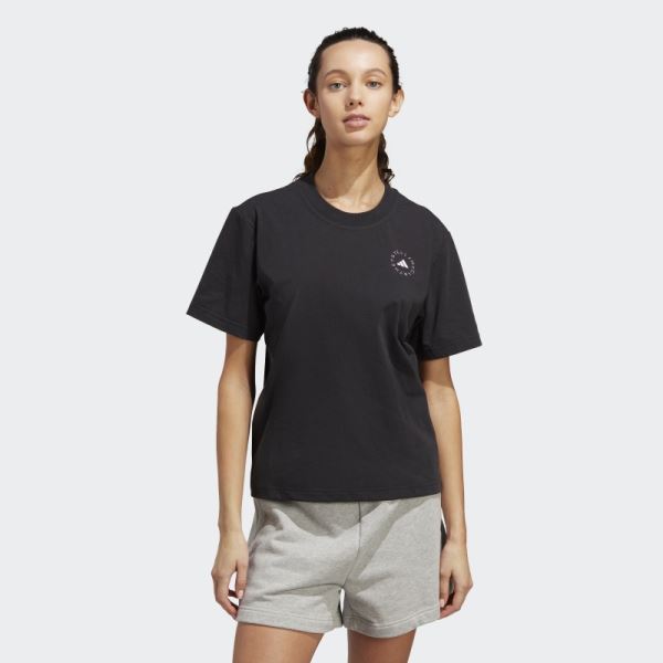 Black Adidas by Stella McCartney TrueCasuals Regular Sportswear T-Shirt Hot