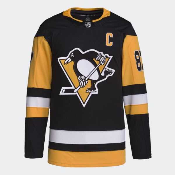 Adidas Black Penguins Crosby Home Authentic Jersey