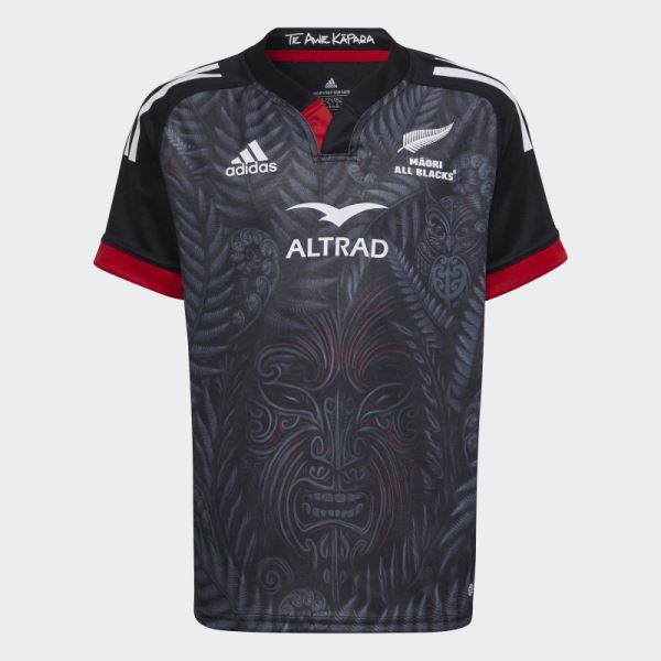 Maori All Blacks Rugby Replica Home Jersey Adidas Black