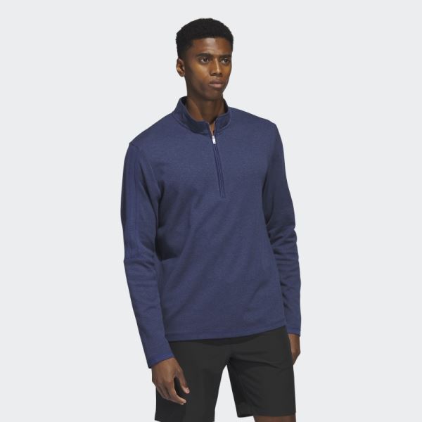 3-Stripes Quarter-Zip Pullover Navy Adidas