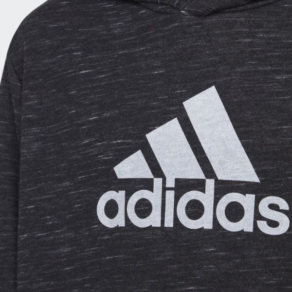 Future Icons Badge of Sport Hooded Sweatshirt Adidas Black Melange