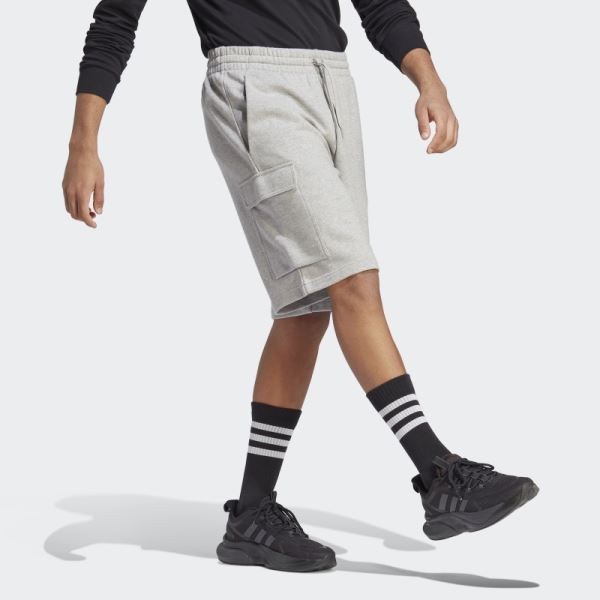 Adidas Essentials French Terry Cargo Shorts Medium Grey