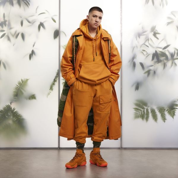 Adidas Focus Orange Two-in-One Twill Hooded Coat (All Gender)