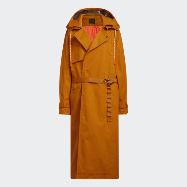 Adidas Focus Orange Two-in-One Twill Hooded Coat (All Gender)